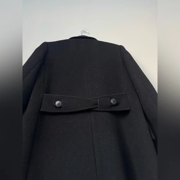 Vintage Coat Made in USA Harve Bernard Women’s Black Ember Wool Coat Sz 6 - Picture 8 of 14